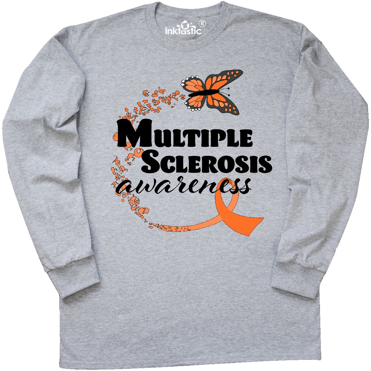 inktastic I Wear Orange for My Sister Multiple Sclerosis Long Sleeve Creeper