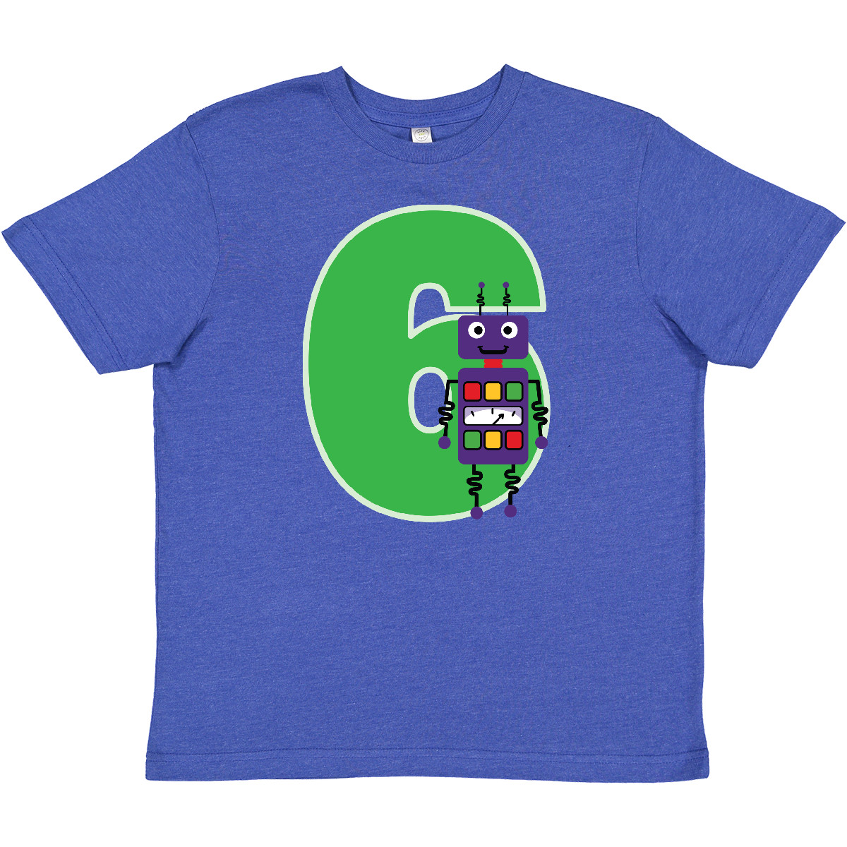 Inktastic 6th Birthday Robot Boys Robotics Youth T-Shirt Happy 6 Year Old Six - Picture 4 of 4