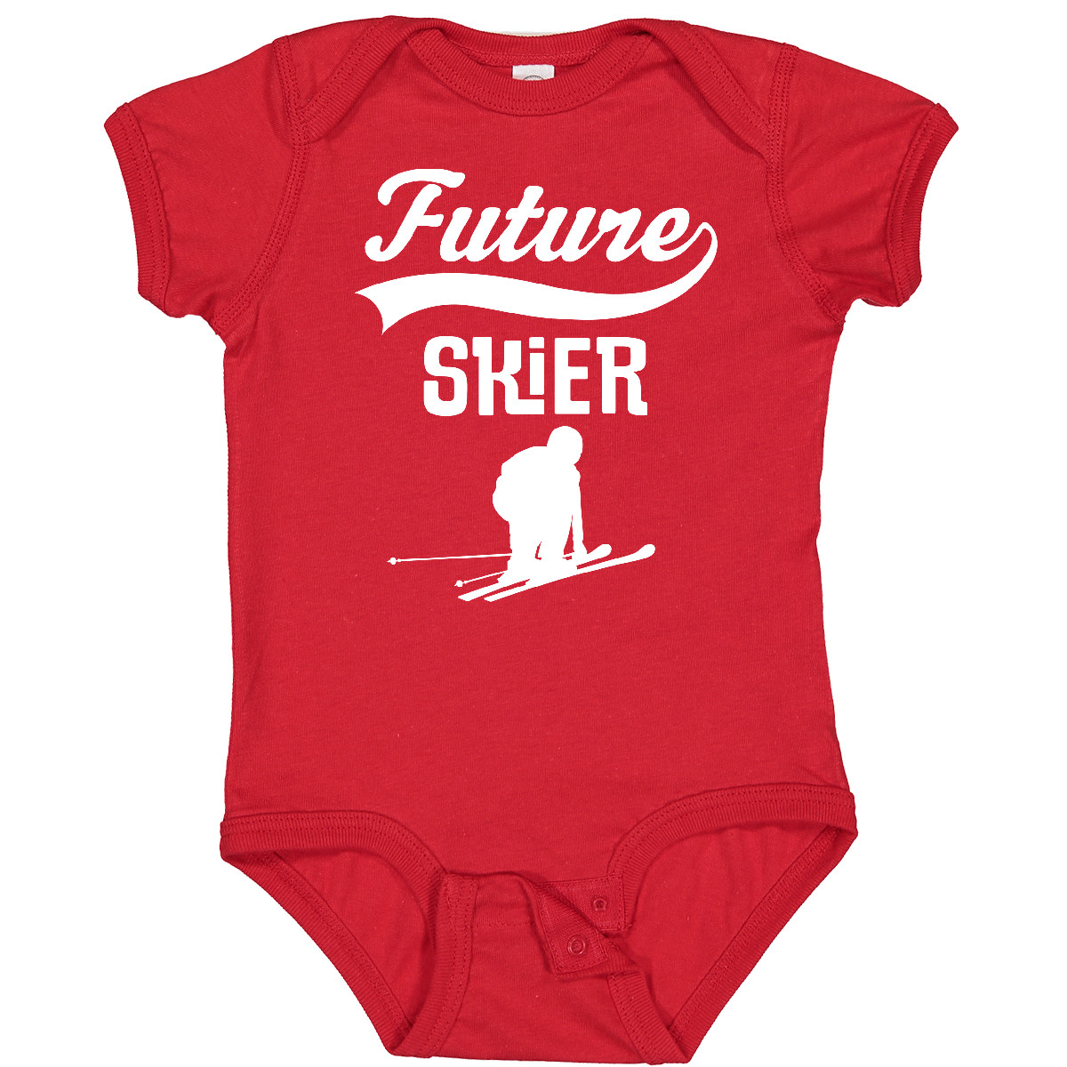 Inktastic Future Skier Childs Skiing Baby Bodysuit Ski Boys Girls Idea Athletic - Picture 13 of 18