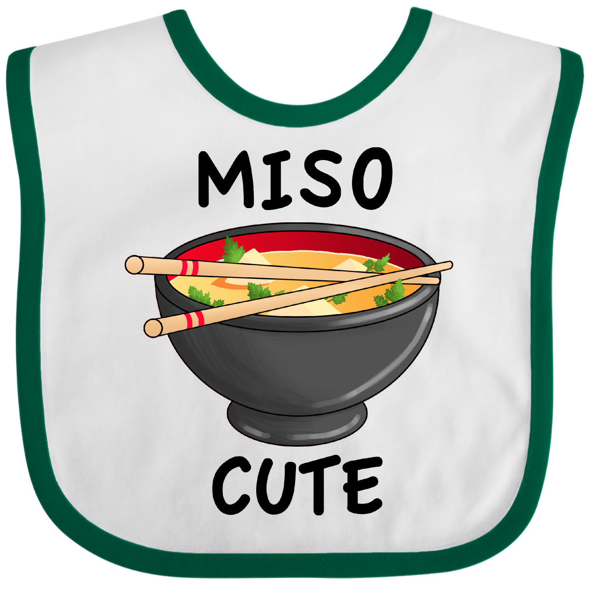 Inktastic Miso Cute With Miso Soup Baby Bib Children Adorable Toddler For Food