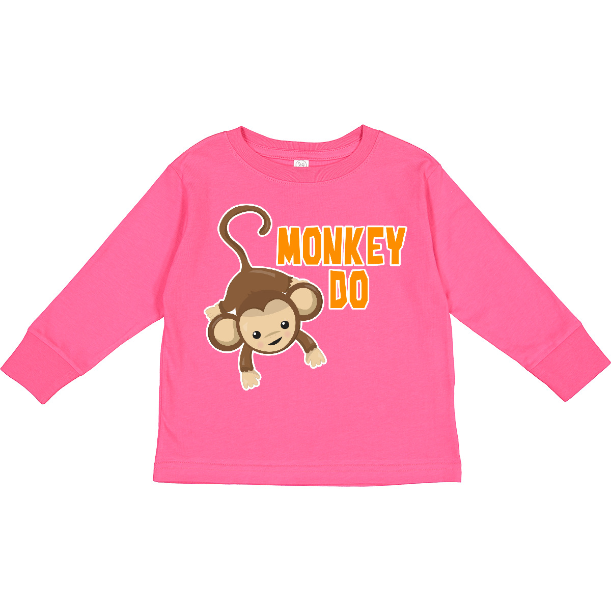 Inktastic Monkey Do With Monkey Toddler Long Sleeve T-Shirt Children Twins Twin - Picture 4 of 6