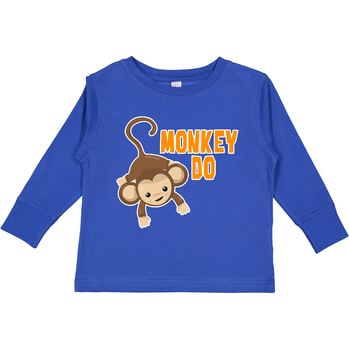 Inktastic Monkey Do With Monkey Toddler Long Sleeve T-Shirt Children Twins Twin - Picture 5 of 6