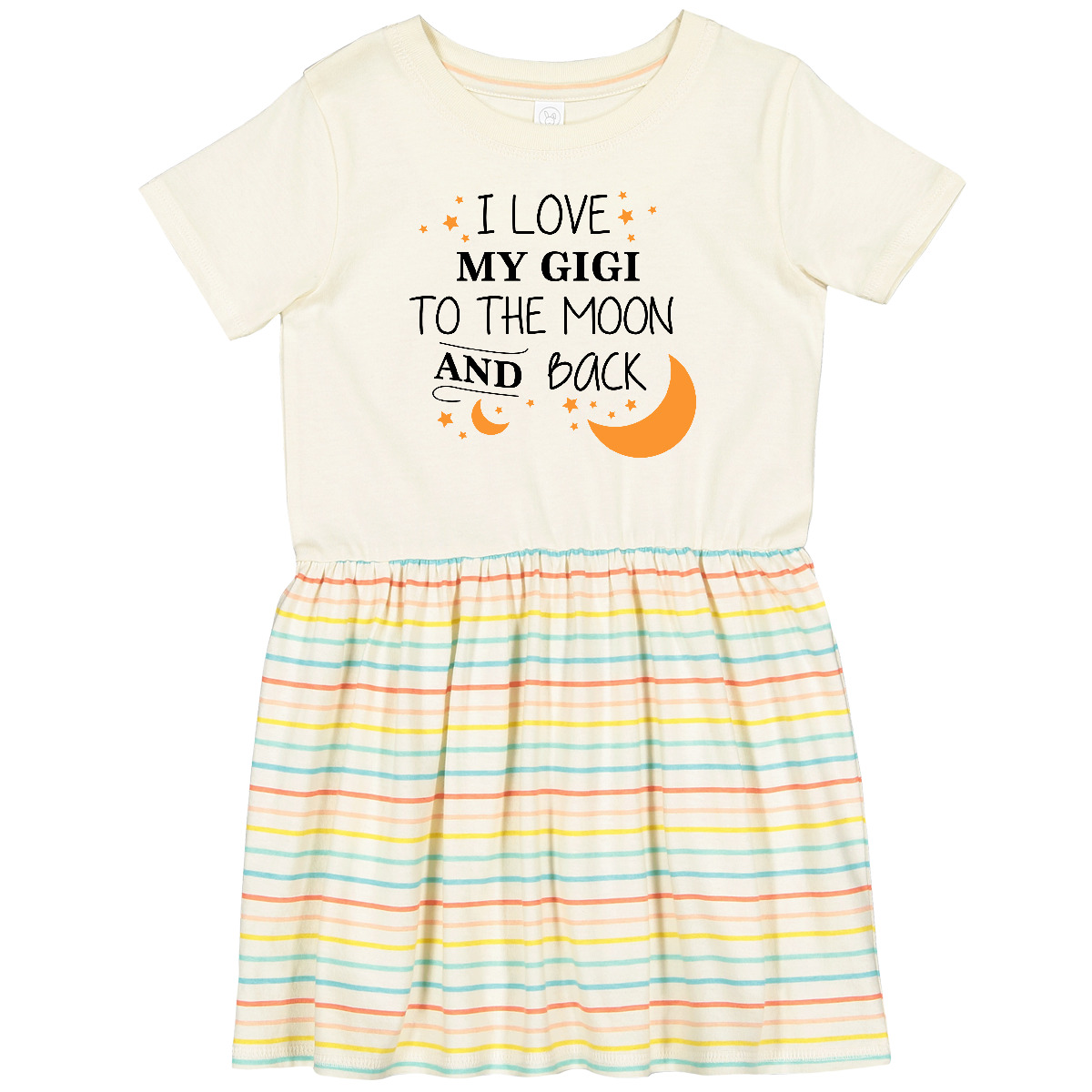 Inktastic I Love My Gigi To The Moon And Back Toddler Dress You Grandma Granny - Picture 3 of 4