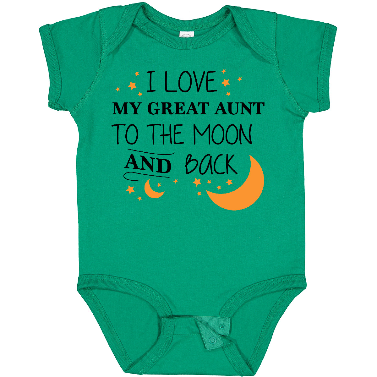 Inktastic I Love My Great Aunt To The Moon And Back Baby Bodysuit Family You - Afbeelding 12 van 24