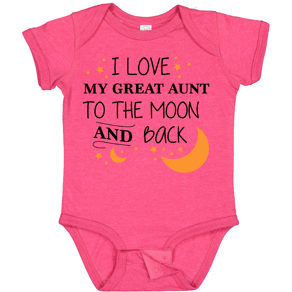 Inktastic I Love My Great Aunt To The Moon And Back Baby Bodysuit Family You - Afbeelding 22 van 24