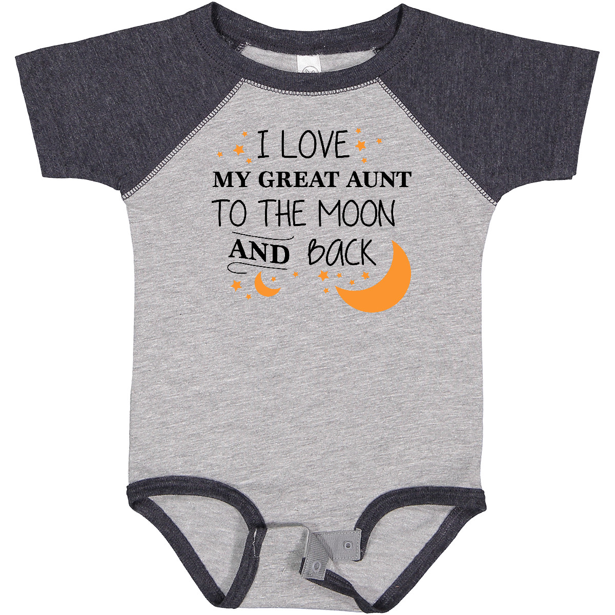 Inktastic I Love My Great Aunt To The Moon And Back Baby Bodysuit Family You - Afbeelding 9 van 24