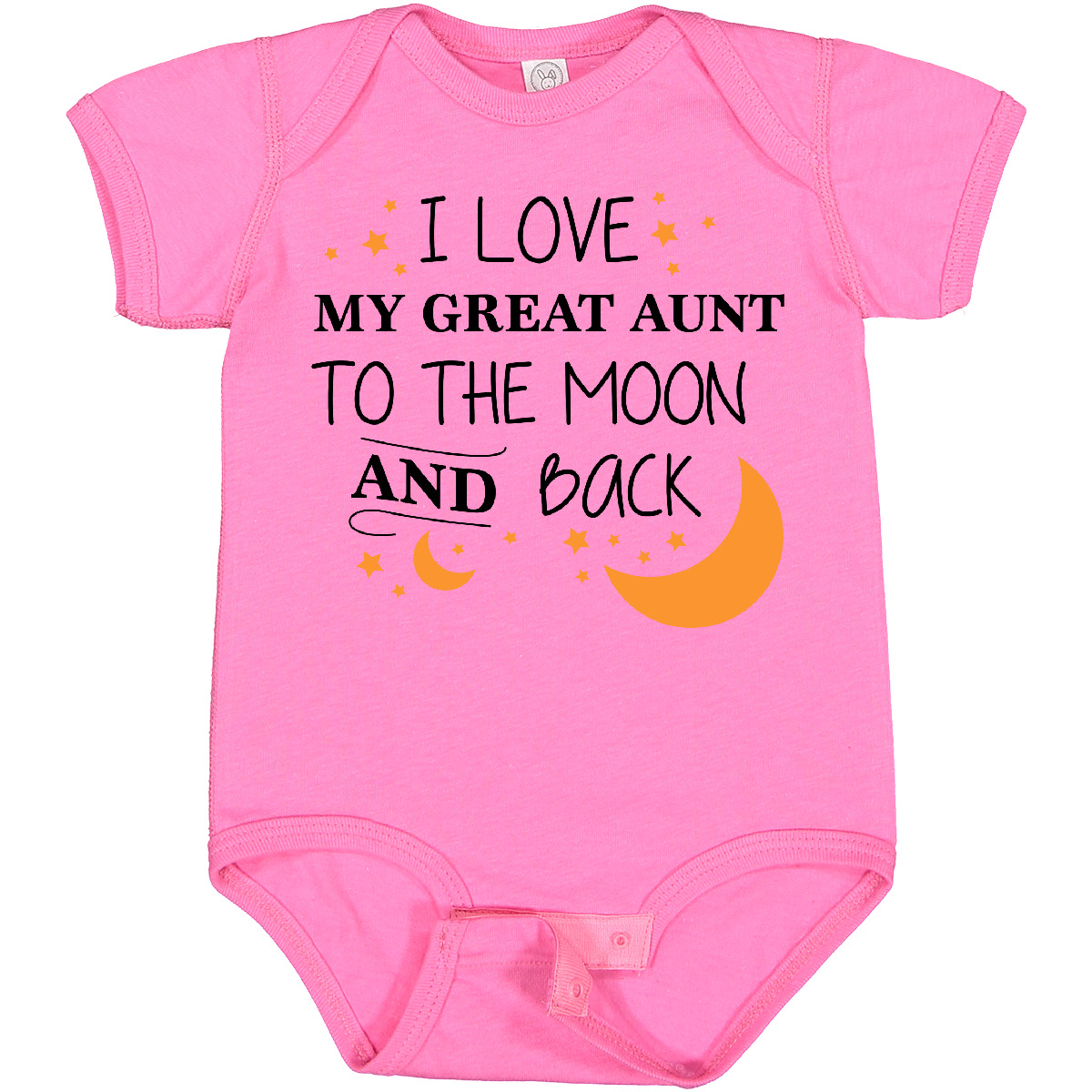 Inktastic I Love My Great Aunt To The Moon And Back Baby Bodysuit Family You - Afbeelding 17 van 24