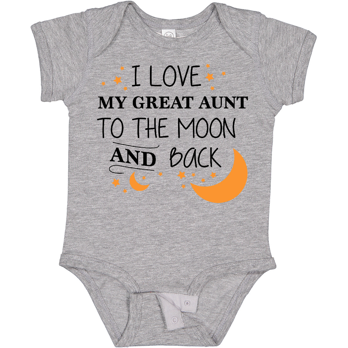Inktastic I Love My Great Aunt To The Moon And Back Baby Bodysuit Family You - Afbeelding 7 van 24