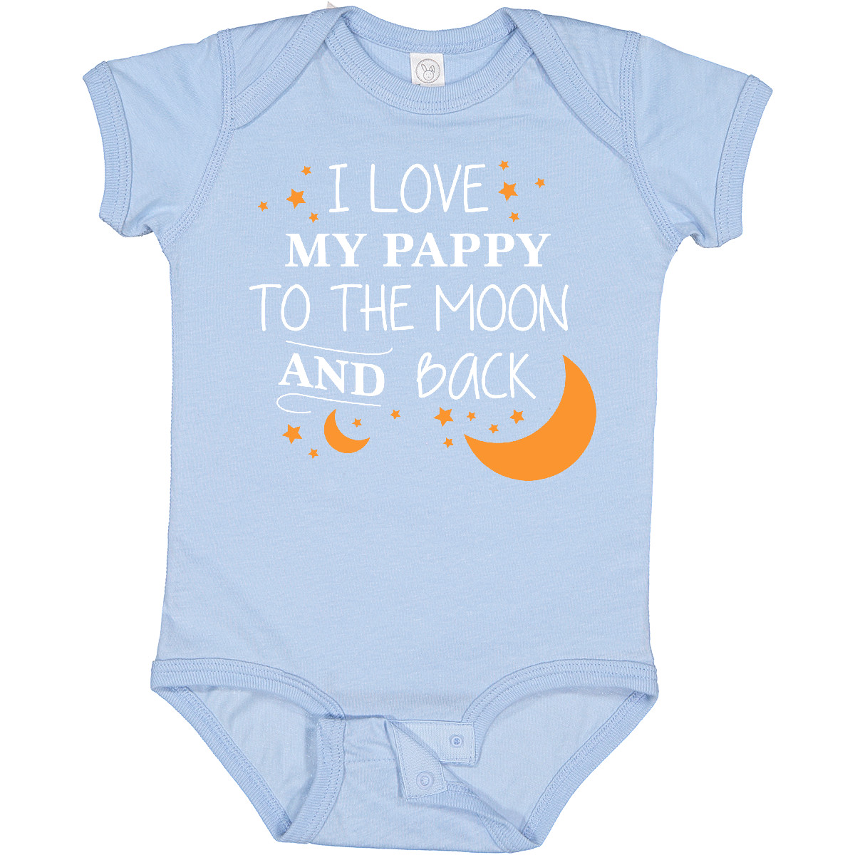 Inktastic I Love My Pappy To The Moon And Back Baby Bodysuit - Cute Grandfather Gift Onesie