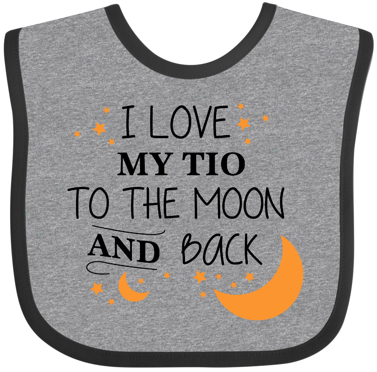 Inktastic I Love My Tio To The Moon And Back Baby Bib You Uncle Stars Gift - Picture 2 of 9
