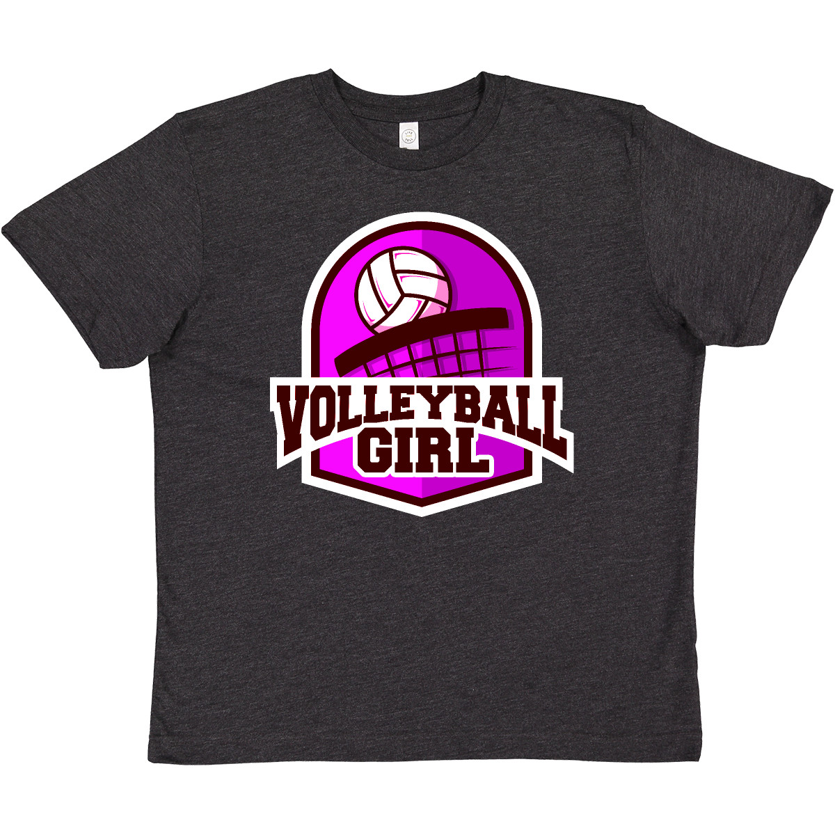 Inktastic Volleyball Girl Youth T-Shirt Badge Tee Kids Children Child Tween Teen - Picture 2 of 3