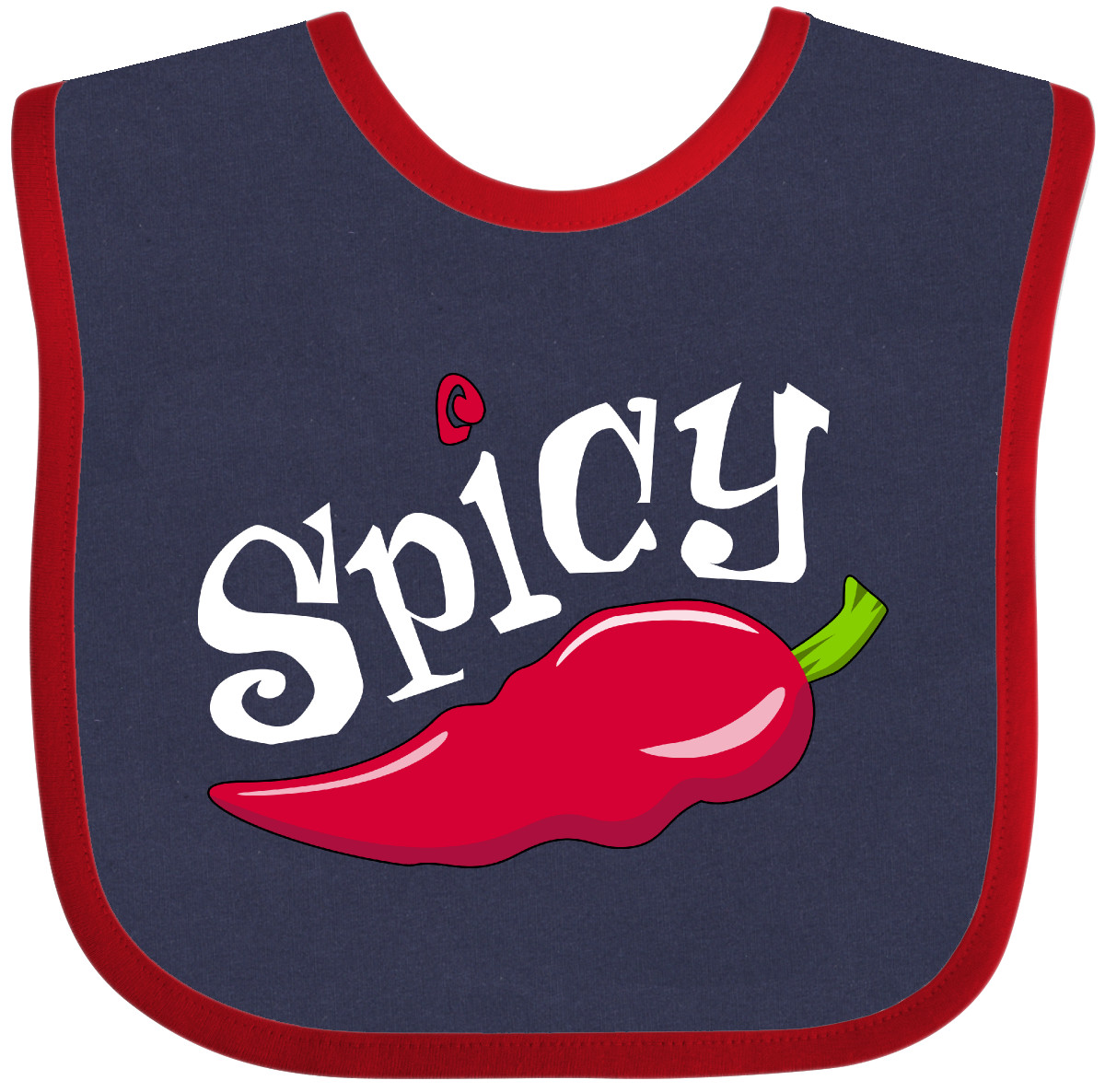 Inktastic Spicy Hot Chili Pepper Baby Bib Cuisine Mexican Mexico Holiday Present - Picture 5 of 6