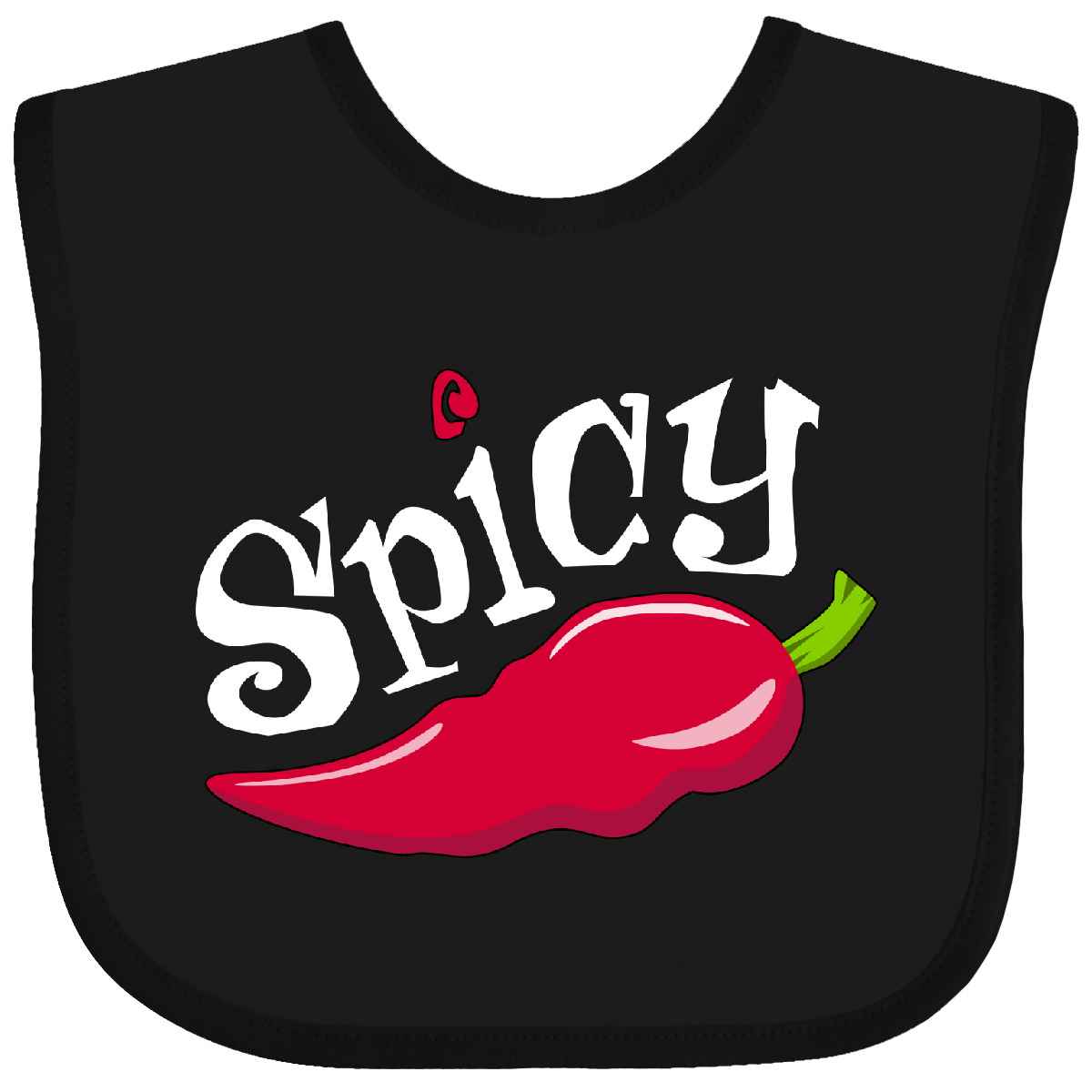 Inktastic Spicy Hot Chili Pepper Baby Bib Cuisine Mexican Mexico Holiday Present - Picture 2 of 6