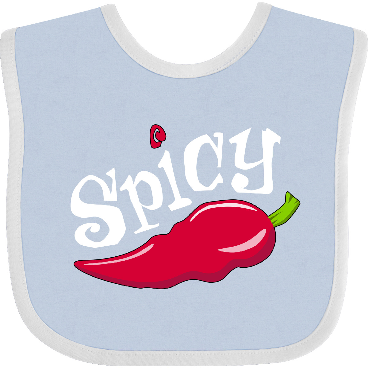 Inktastic Spicy Hot Chili Pepper Baby Bib Cuisine Mexican Mexico Holiday Present - Picture 3 of 6