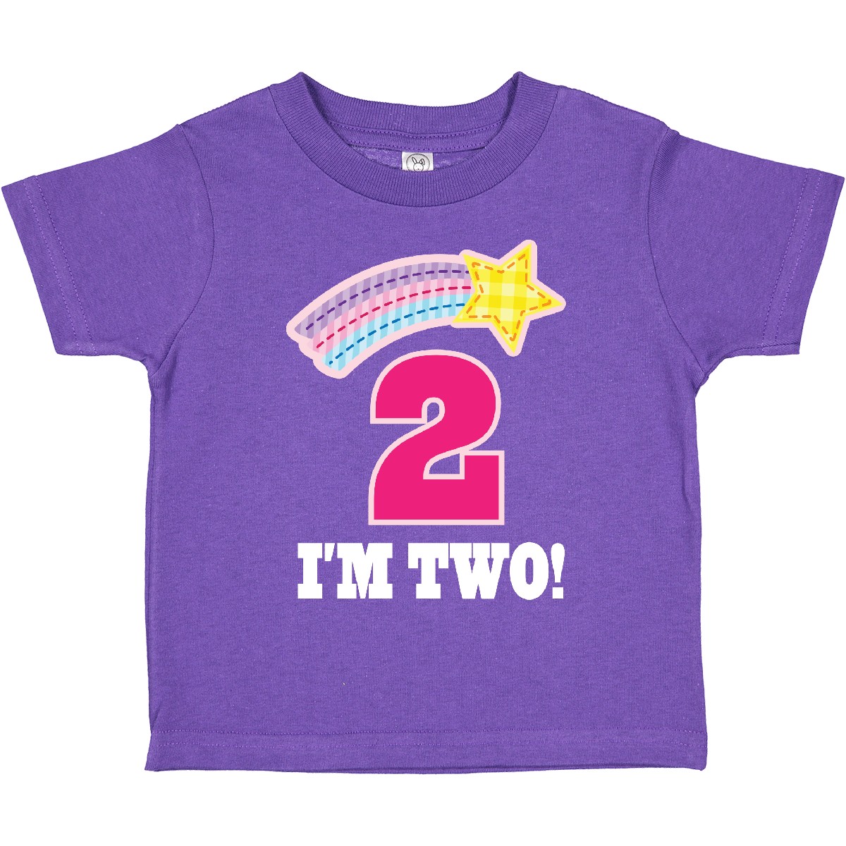 Inktastic 2nd Birthday 2 Year Old Girls Rainbow Star Toddler T-Shirt Im Childs - Picture 8 of 9