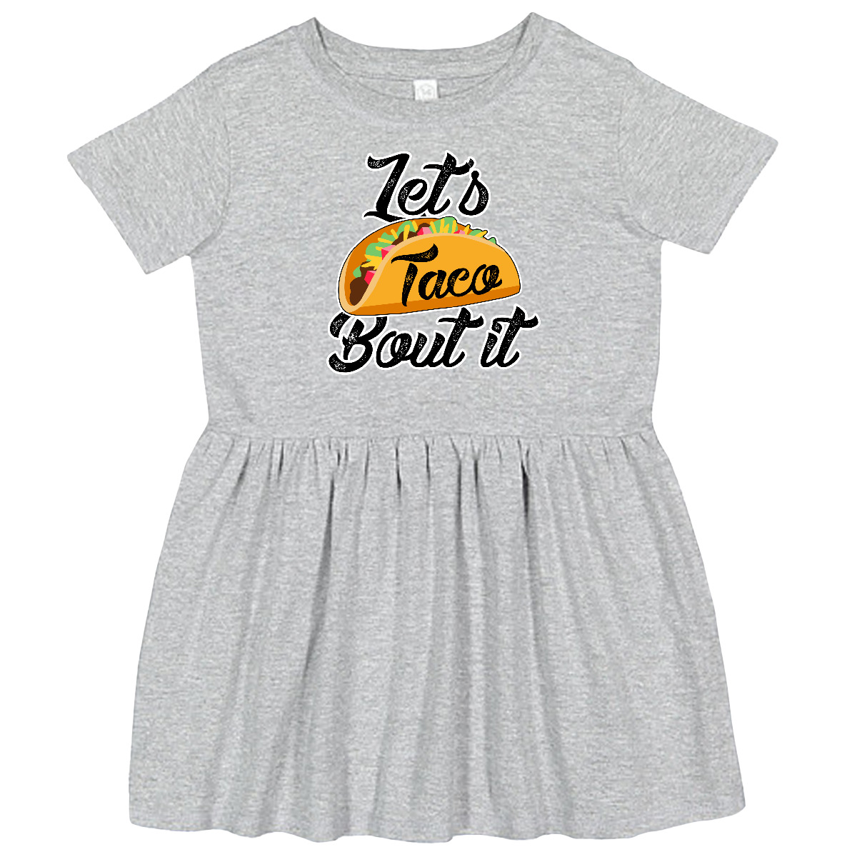 pink dress taco Inktastic Taco Princess- Cute Taco Girls Toddler Dress, Toddler Girl's, Size: 3T, Gray