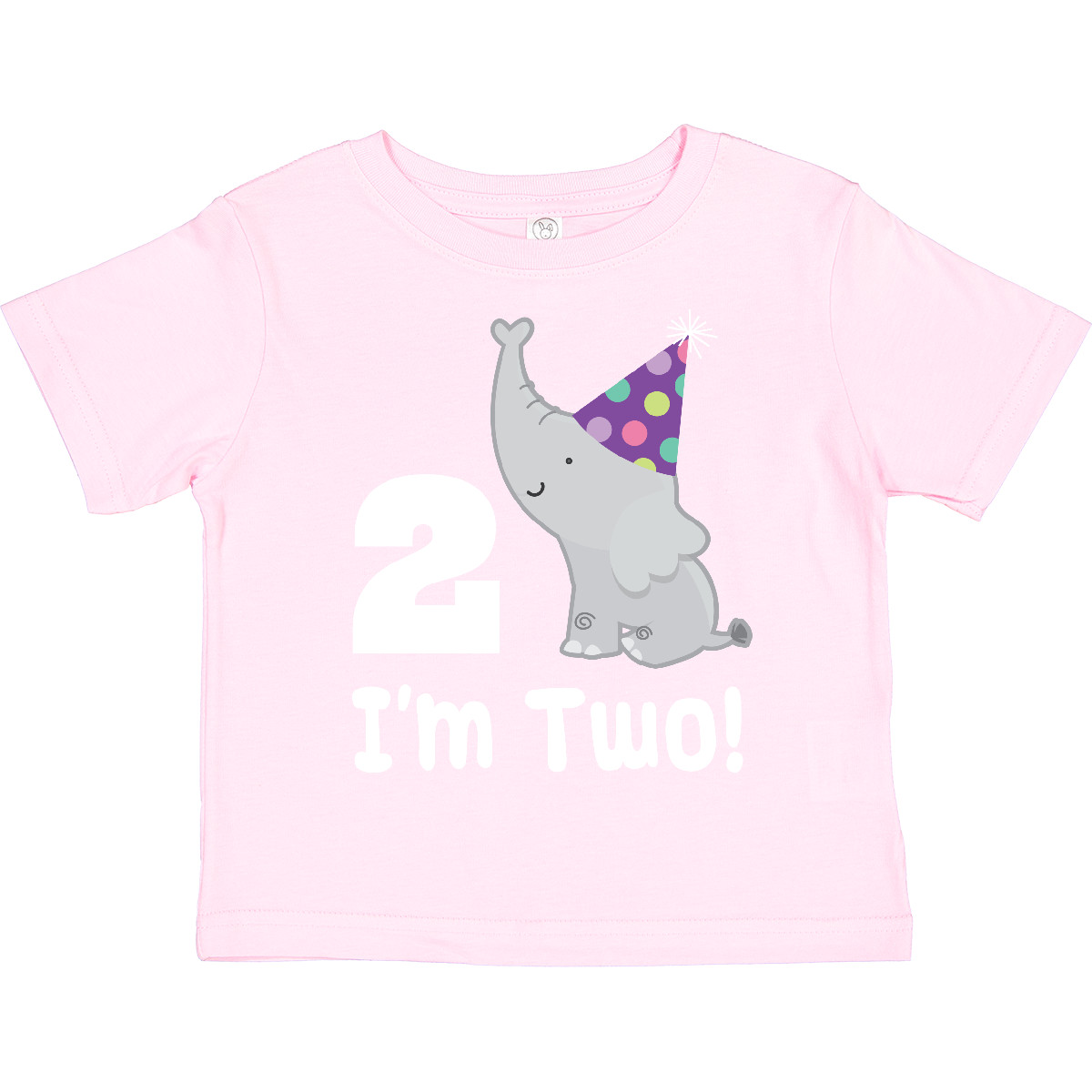 Inktastic Happy 2nd Birthday Zoo Elephant Toddler T-Shirt Two 2 Year Old Im Cute - Picture 8 of 10