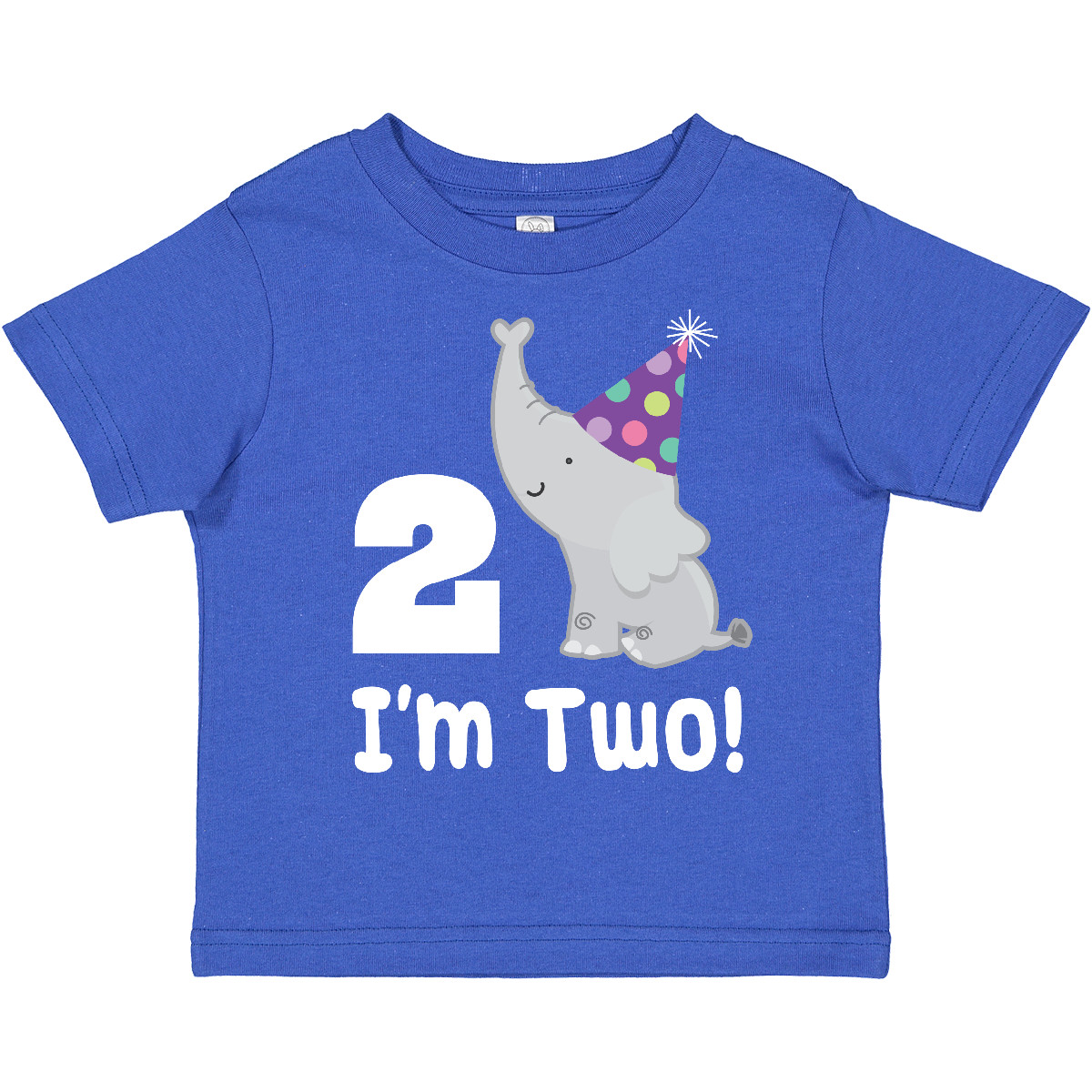 Inktastic Happy 2nd Birthday Zoo Elephant Toddler T-Shirt Two 2 Year Old Im Cute - Picture 9 of 10