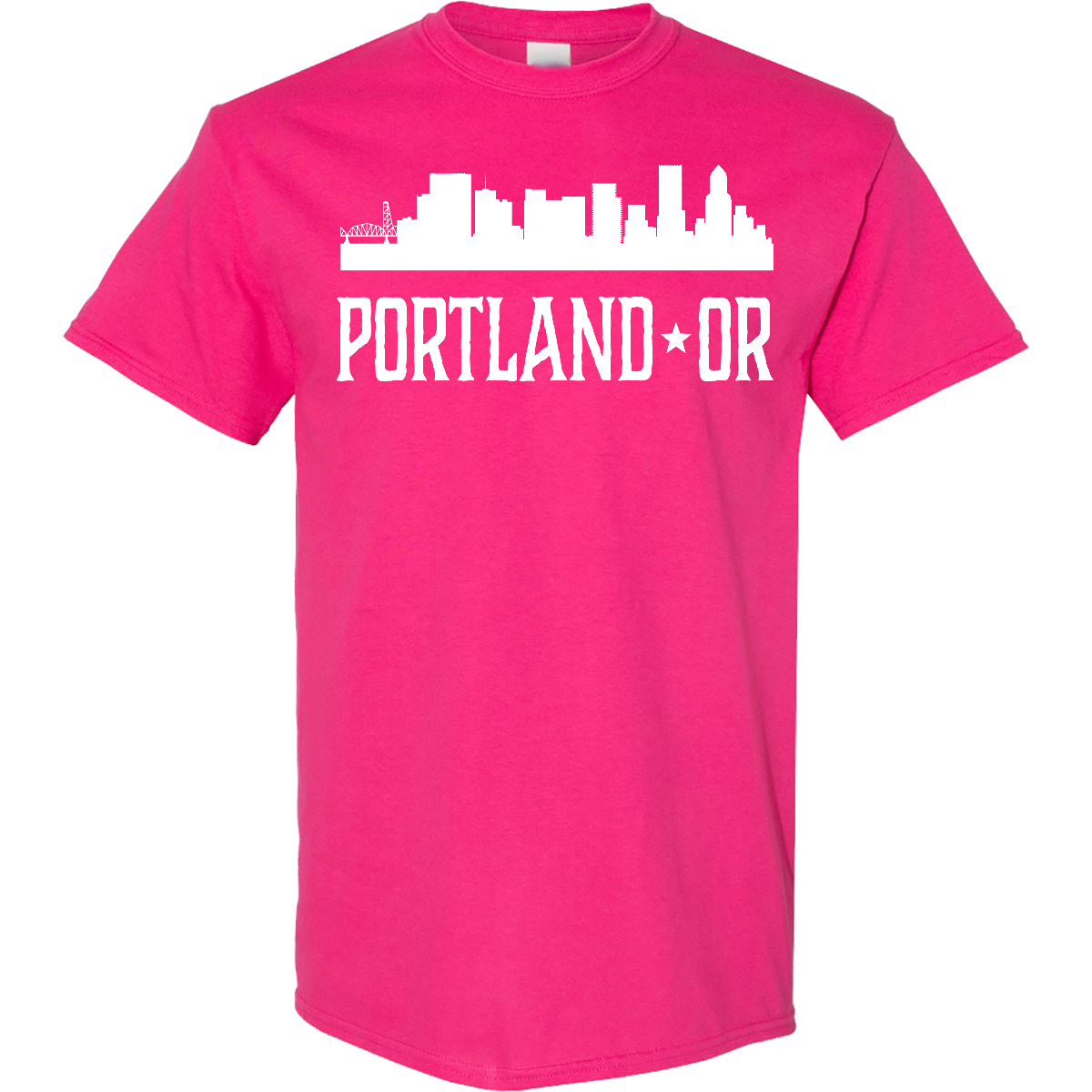 Inktastic Portland Oregon Skyline OR Cities T-Shirt City Silhouette Souvenir