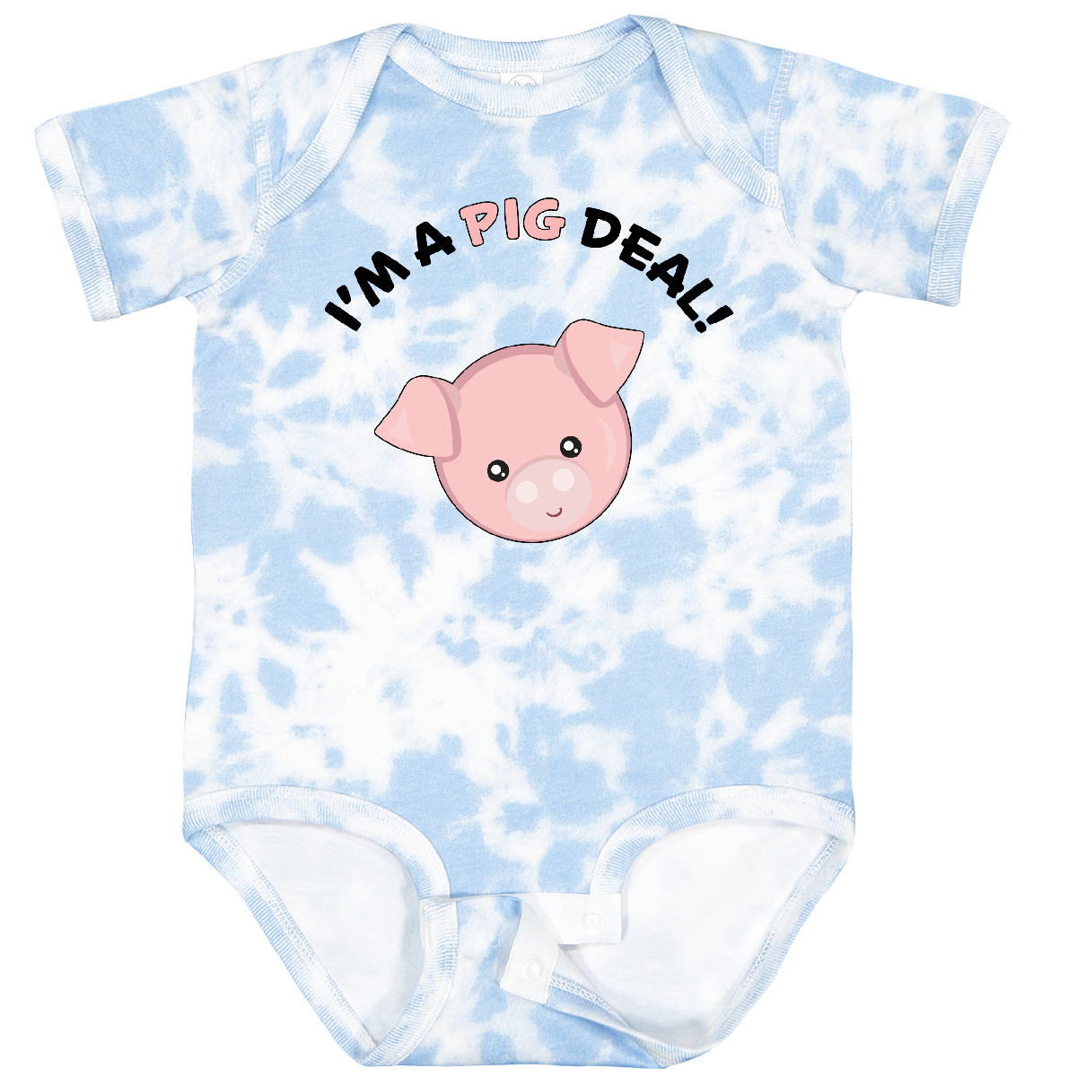 Inktastic I’m A Pig Deal Cute Pig Pun Baby Bodysuit Farm Animals Pigs Fun Heart