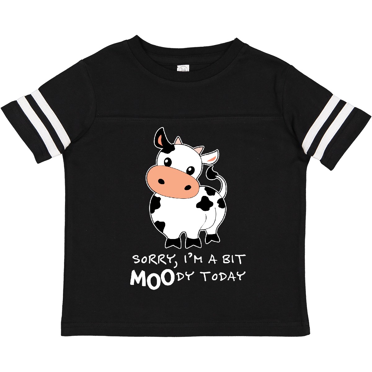 Inktastic Sorry, I'm A Bit MOOdy Today Cute Cow Pun Toddler T-Shirt Farm Animals - Picture 2 of 7
