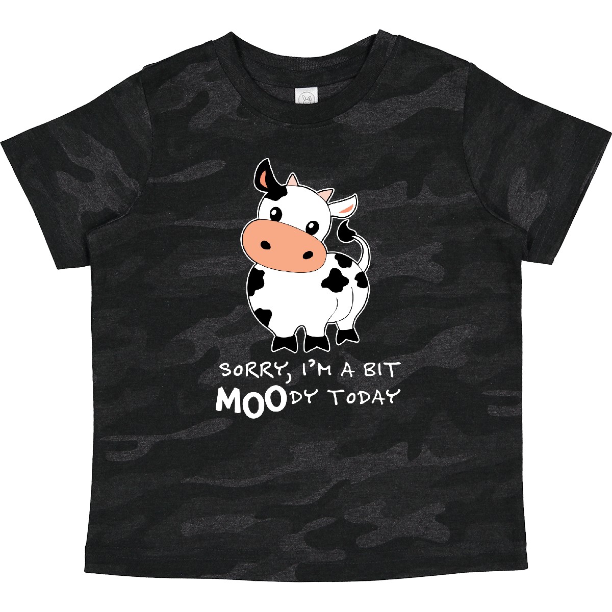 Inktastic Sorry, I'm A Bit MOOdy Today Cute Cow Pun Toddler T-Shirt Farm Animals - Picture 6 of 7