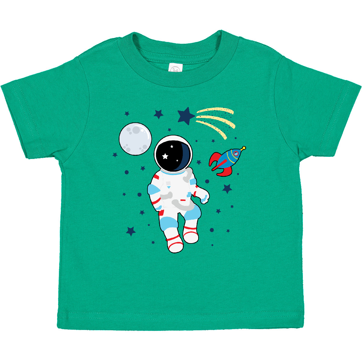 Camiseta Inktastic Astronaut The Moon Spaceship And Shooting Star para niño pequeño I - Imagen 5 de 10