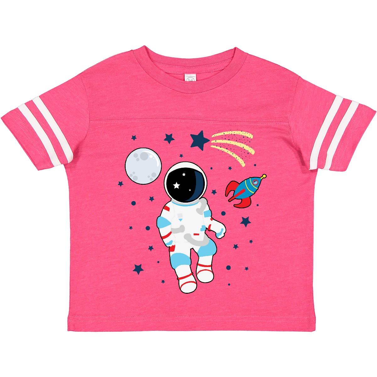 Camiseta Inktastic Astronaut The Moon Spaceship And Shooting Star para niño pequeño I - Imagen 3 de 10