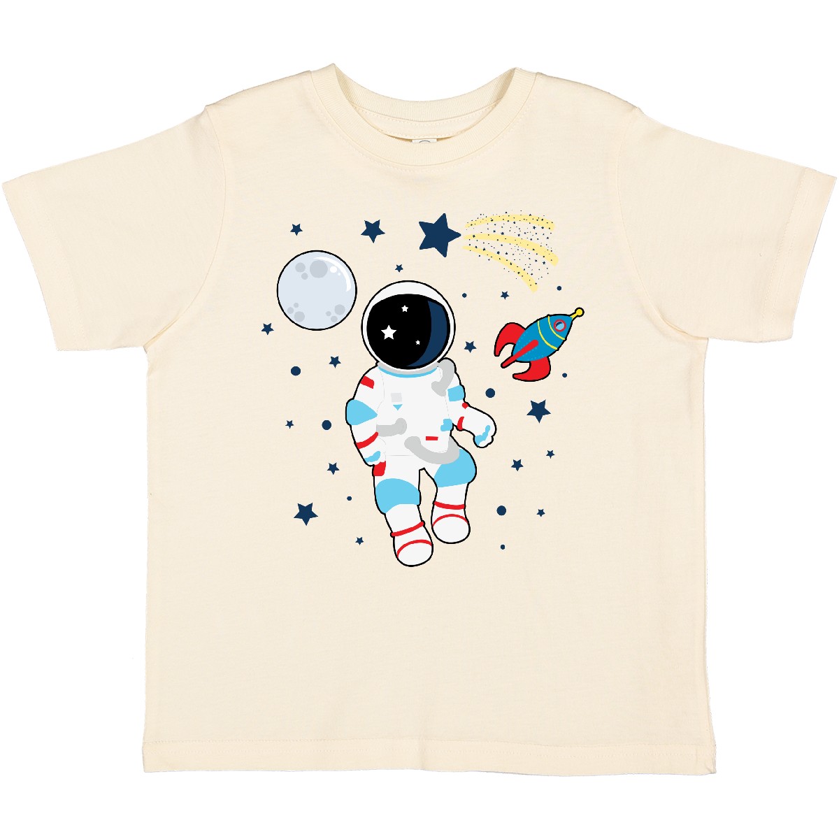 Camiseta Inktastic Astronaut The Moon Spaceship And Shooting Star para niño pequeño I - Imagen 6 de 10