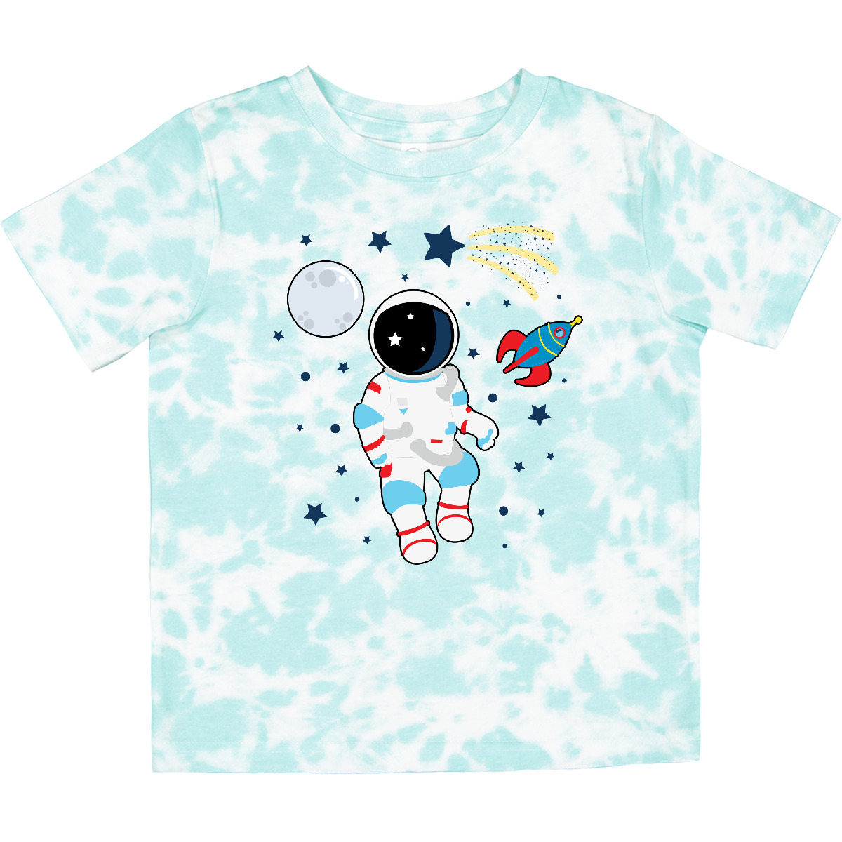 Camiseta Inktastic Astronaut The Moon Spaceship And Shooting Star para niño pequeño I - Imagen 9 de 10