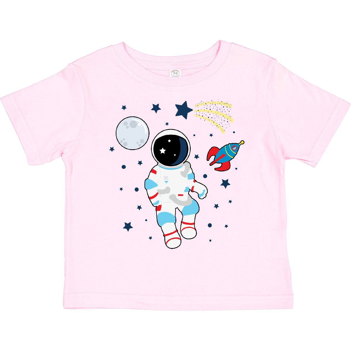 Camiseta Inktastic Astronaut The Moon Spaceship And Shooting Star para niño pequeño I - Imagen 7 de 10