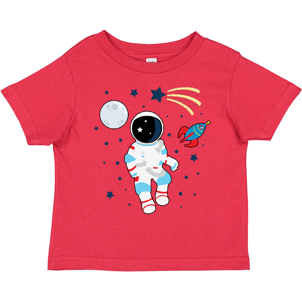 Camiseta Inktastic Astronaut The Moon Spaceship And Shooting Star para niño pequeño I - Imagen 8 de 10
