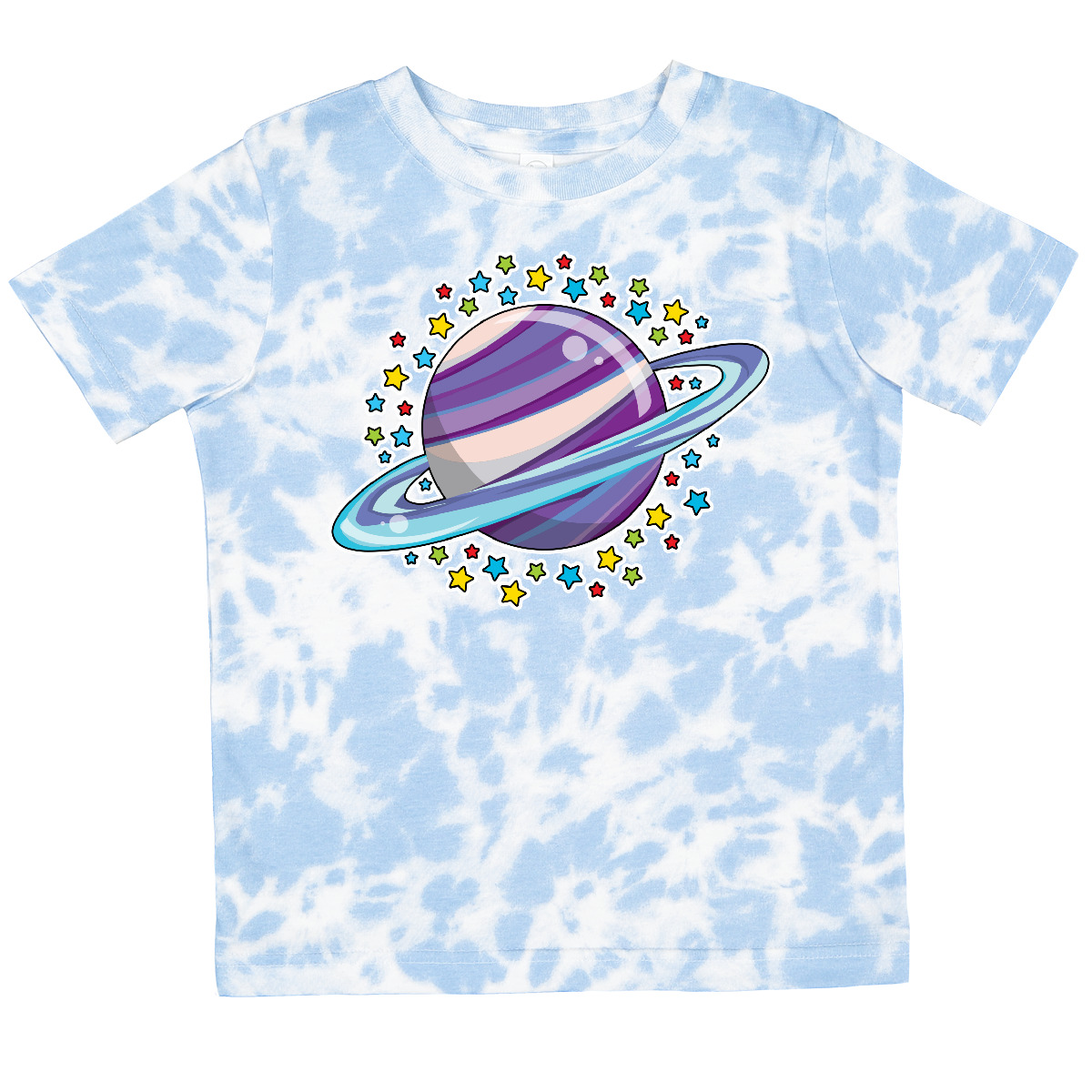 T-Shirt Inktastic Planet Saturn mit Sternen Kleinkind Space I Love Geschenk für Galaxie - Bild 8 von 9