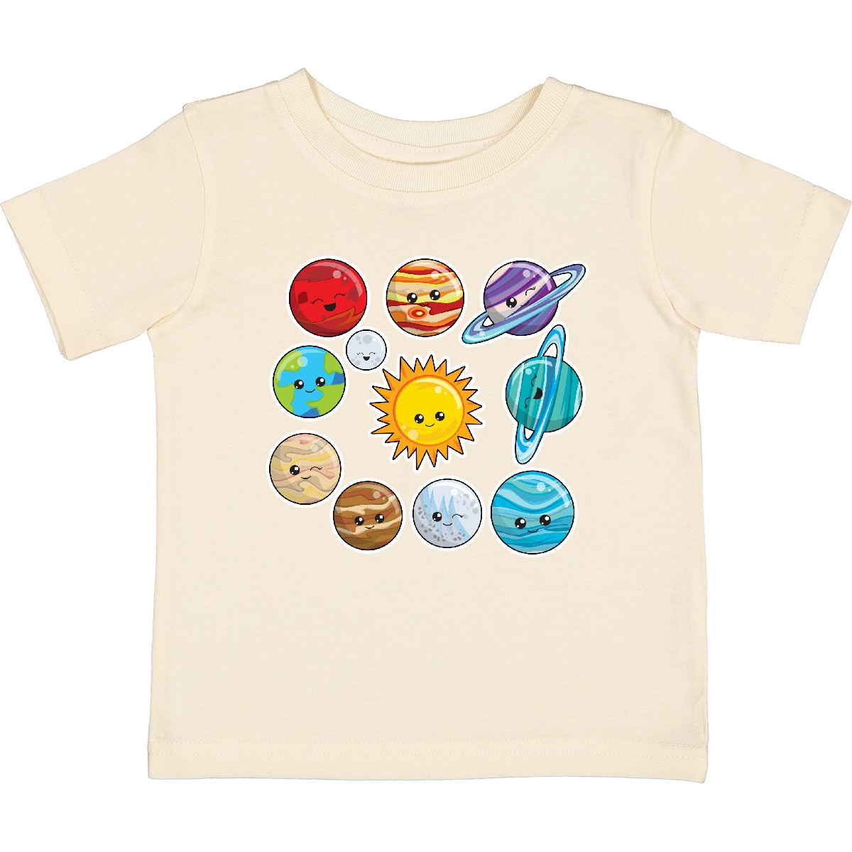 Inktastic Happy Sun Moon And Planets Baby T-Shirt Space Kids Earth Mercury Mars