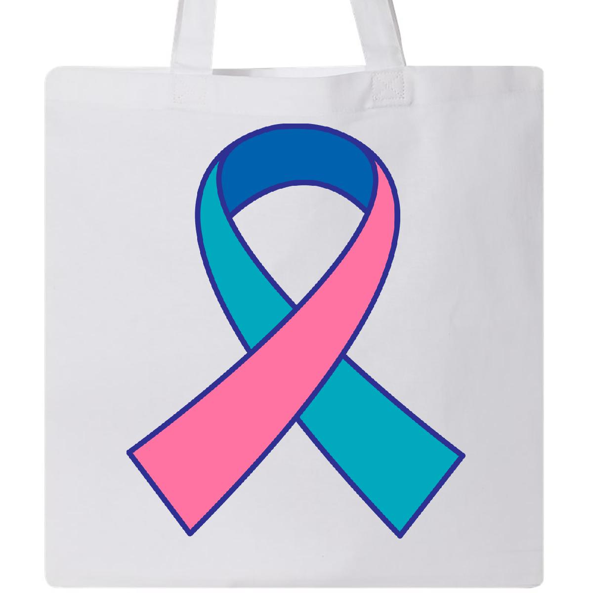 Inktastic Thyroid Cancer Awareness Ribbon Tote Bag Support ...