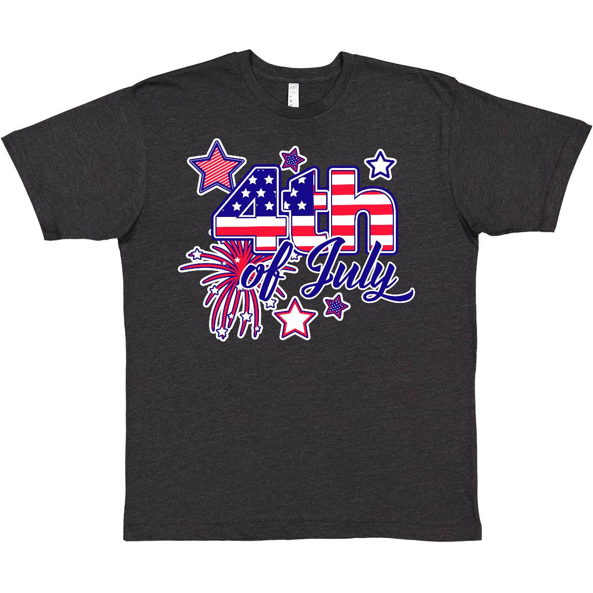 Inktastic 4th Of July Fireworks Stars And American Flag T-Shirt Fourth Patriotic - Picture 14 of 14