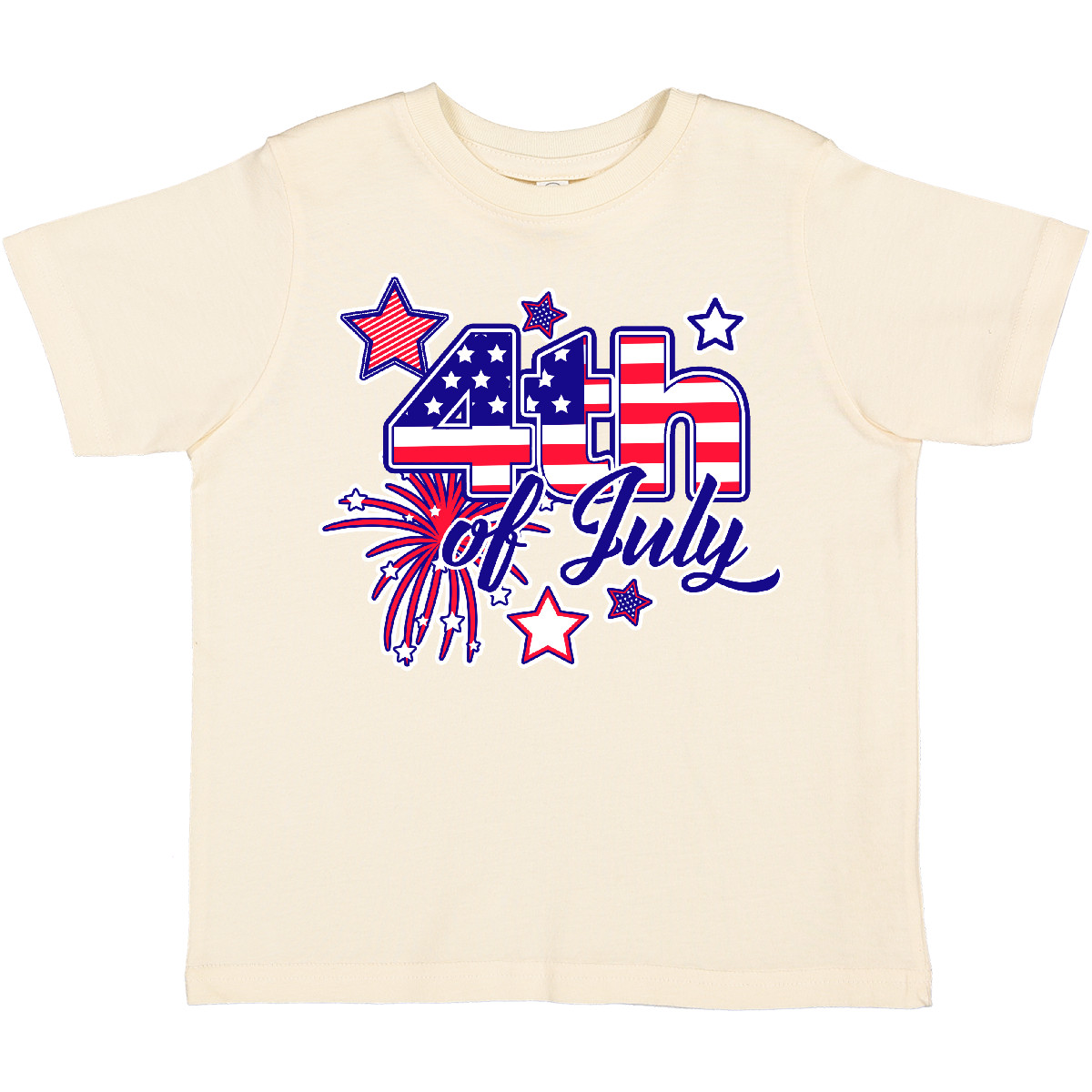 Inktastic 4th Of July Fireworks Stars And American Flag Toddler T-Shirt Fourth - Picture 4 of 6