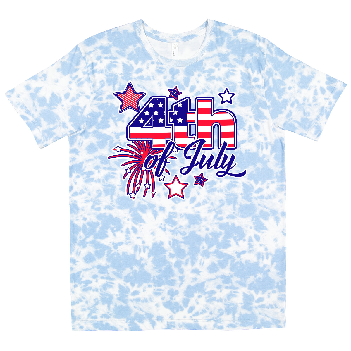 Inktastic 4th Of July Fireworks Stars And American Flag T-Shirt Fourth Patriotic - Picture 13 of 14