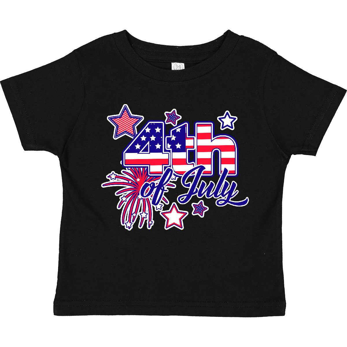 Inktastic 4th Of July Fireworks Stars And American Flag Toddler T-Shirt Fourth - Picture 2 of 6
