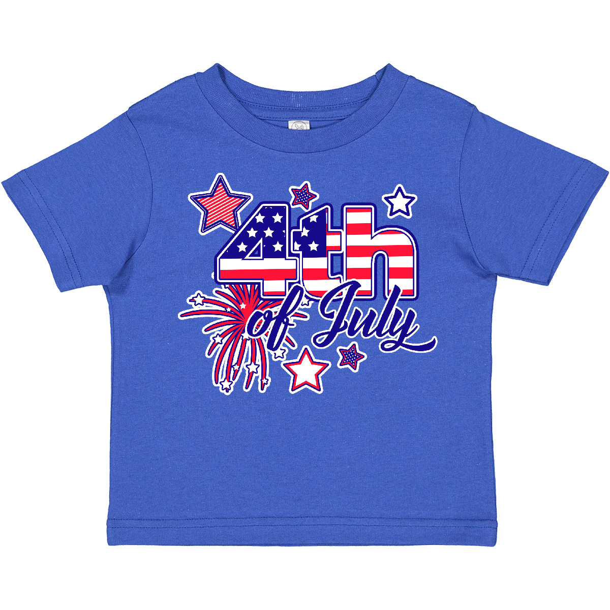 Inktastic 4th Of July Fireworks Stars And American Flag Toddler T-Shirt Fourth - Picture 6 of 6