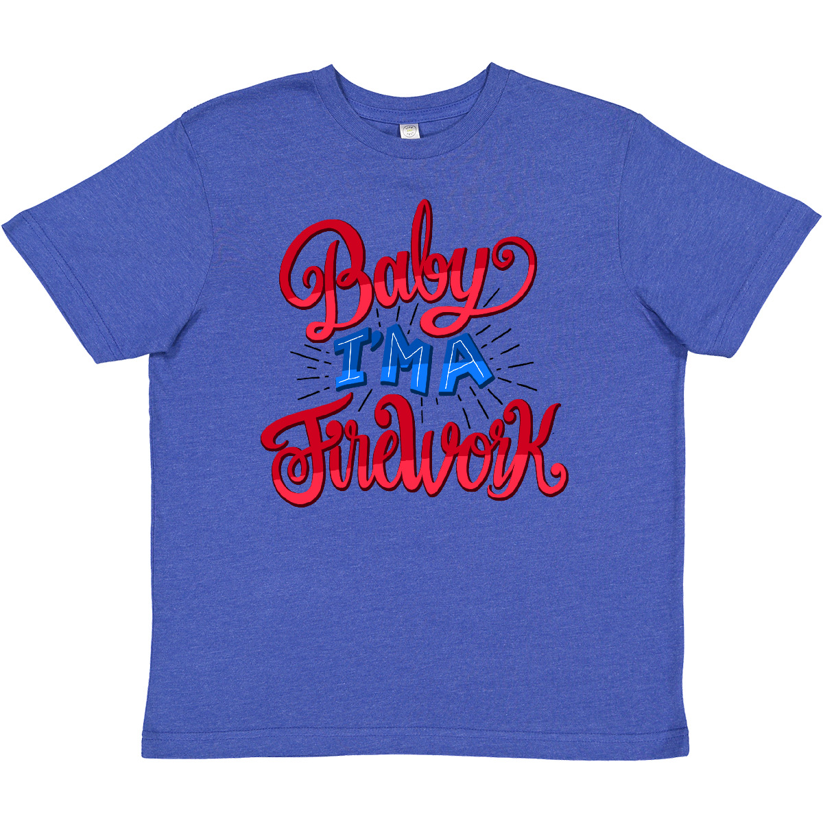 Inktastic Baby I'm A Firework Hand Lettered Youth T-Shirt Fourth Of July 4th Day - Bild 7 von 7