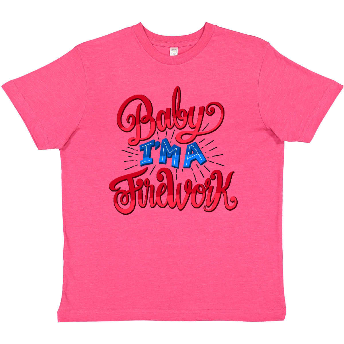 Inktastic Baby I'm A Firework Hand Lettered Youth T-Shirt Fourth Of July 4th Day - Bild 6 von 7