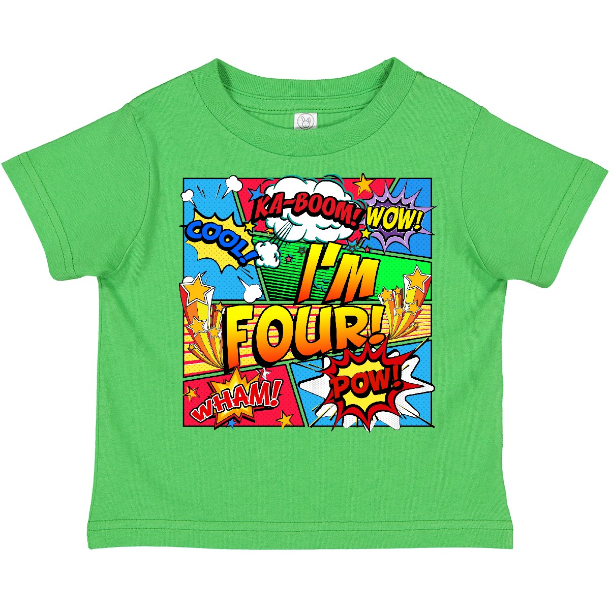 Inktastic I'm Four Comic Book Toddler T-Shirt Superhero 4th Birthday Hero Unisex - Picture 2 of 16