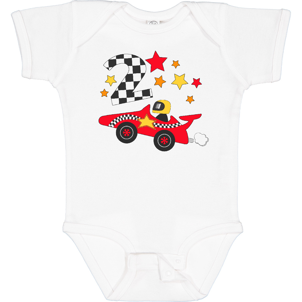 Inktastic Happy 2nd Birthday Red Racing Car Baby Bodysuit Birthdays Second Two - Picture 7 of 8