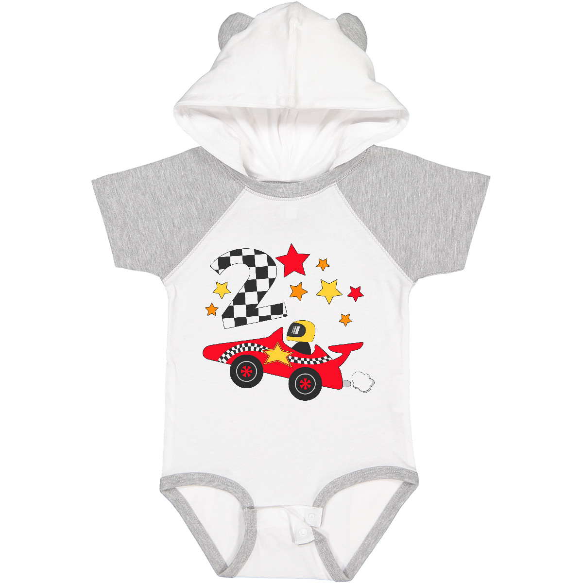 Inktastic Happy 2nd Birthday Red Racing Car Baby Bodysuit Birthdays Second Two - Picture 8 of 8