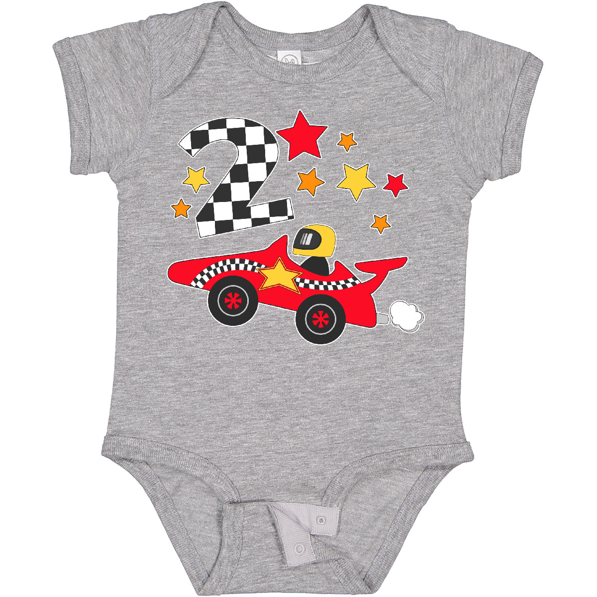 Inktastic Happy 2nd Birthday Red Racing Car Baby Bodysuit Birthdays Second Two - Picture 3 of 8