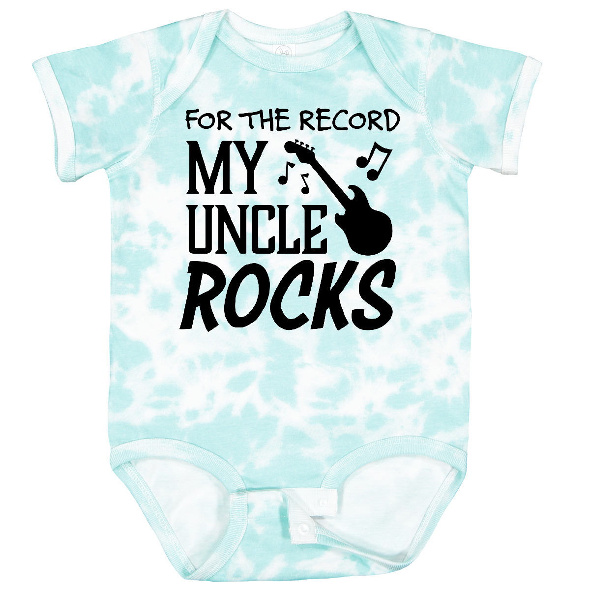Inktastic For The Record, My Uncle Rocks Baby Bodysuit Family Guitar Music Kids - Picture 8 of 9