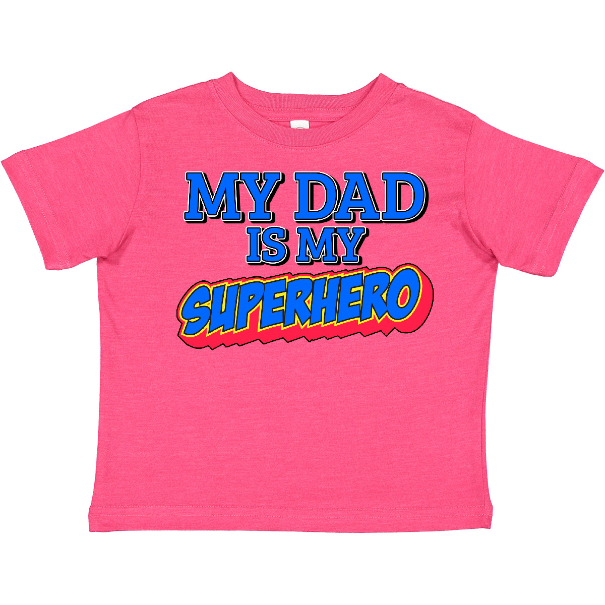 Inktastic My Dad Is My Superhero Toddler T-Shirt Fathers Day Kids Gift For Son - Picture 7 of 7