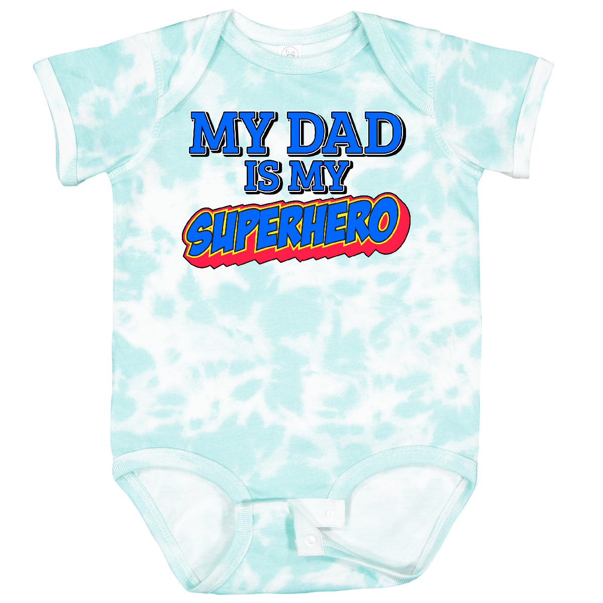 Inktastic My Dad Is My Superhero Baby Bodysuit Fathers Day Kids Daughter Son 1st - Picture 7 of 7