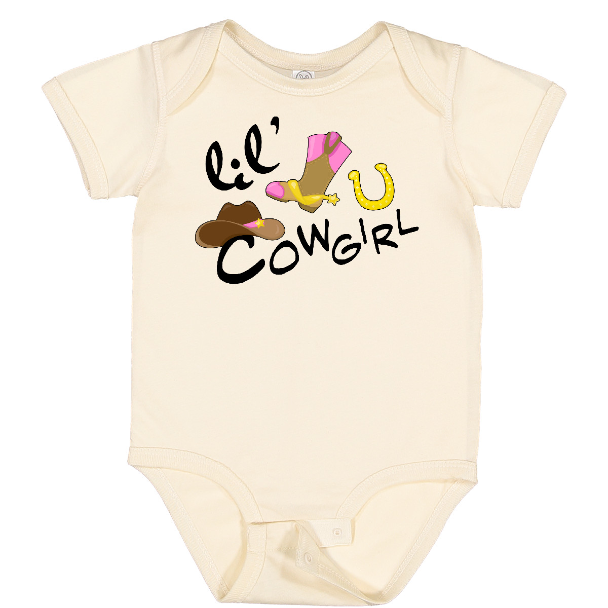 Inktastic Lil’ Cowgirl Baby Bodysuit Children Future Job Little Hat Star Boots